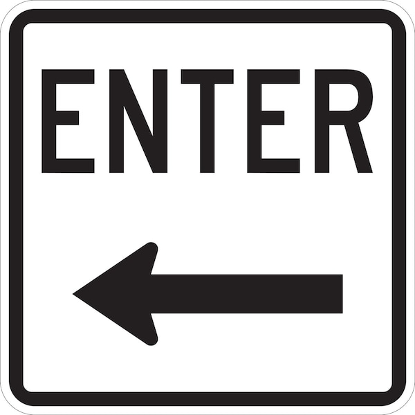 Brady Traffic Sign, 18 in H, 18" W, Aluminum, Square, English, 115470 115470 - main